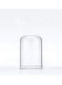  Clear spray bottle, round shape, black cap, clear cover, 250ml