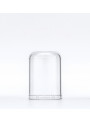  Round tea-colored spray bottle, black cap, clear cover, 100ml