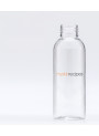  Clear bottle, round shape, white pump cap, 50ml