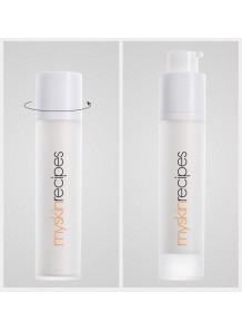 ขวดปั๊มสีขาว ทรงเหลี่ยม ฝาปั๊มขาว ครอบใส 50ml