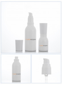 ขวดแก้วขาว ฝาปั๊มขาว 40ml