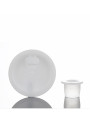  White glass bottle, white cap, 150ml