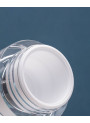  Acrylic cream jar, clear white, white lid, 30g